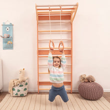 Load image into Gallery viewer, Wood and Hearts Eco-Friendly Wooden Kids&#39; Swedish Wall
