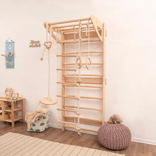 Load image into Gallery viewer, Wood and Hearts Eco-Friendly Wooden Kids&#39; Swedish Wall
