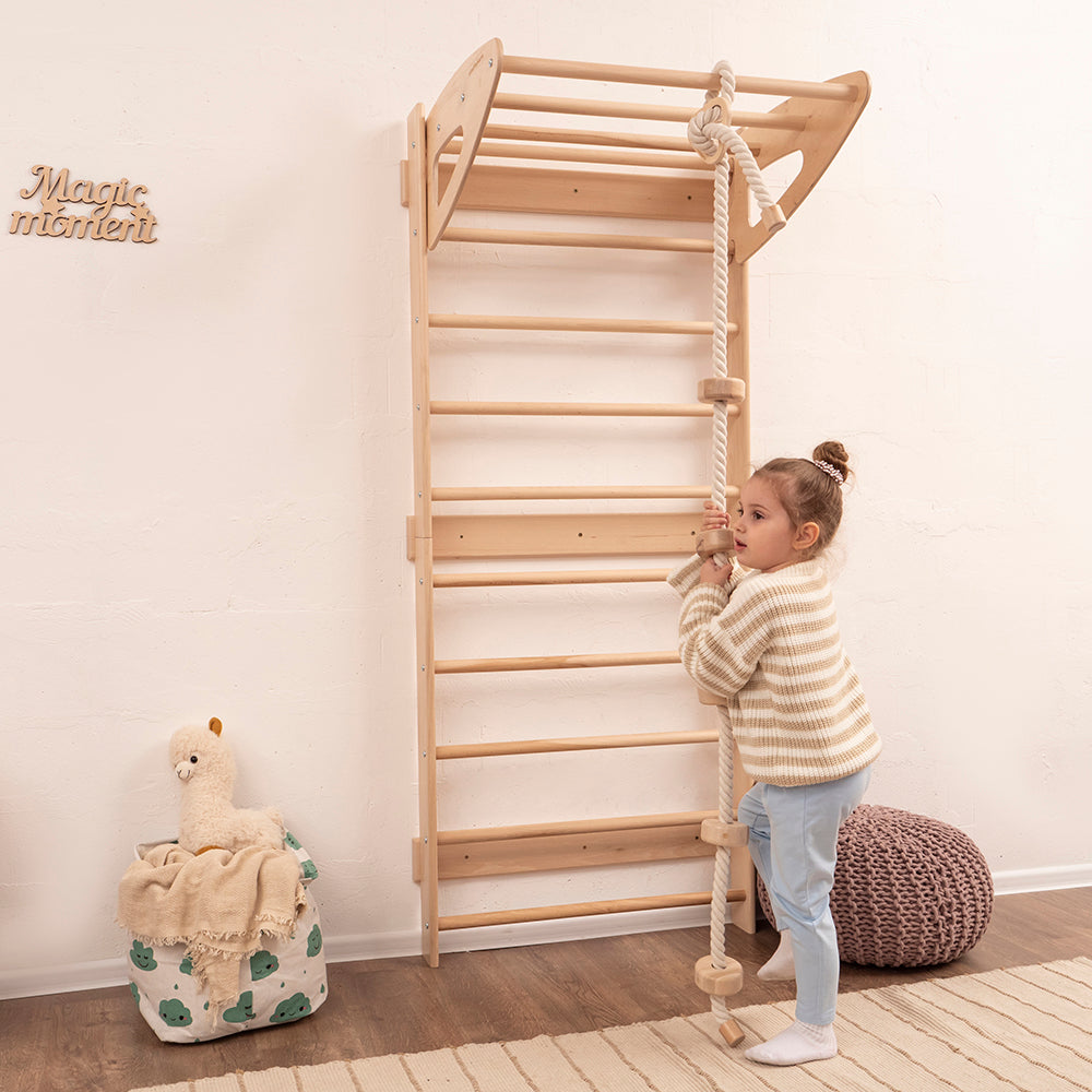 Wood and Hearts Eco-Friendly Wooden Kids' Swedish Wall