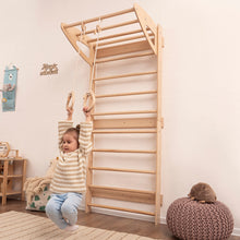 Load image into Gallery viewer, Wood and Hearts Eco-Friendly Wooden Kids&#39; Swedish Wall
