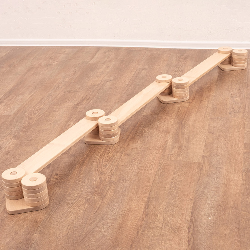 Wood and Hearts Eco-Friendly Wooden Balance Beam for Kids