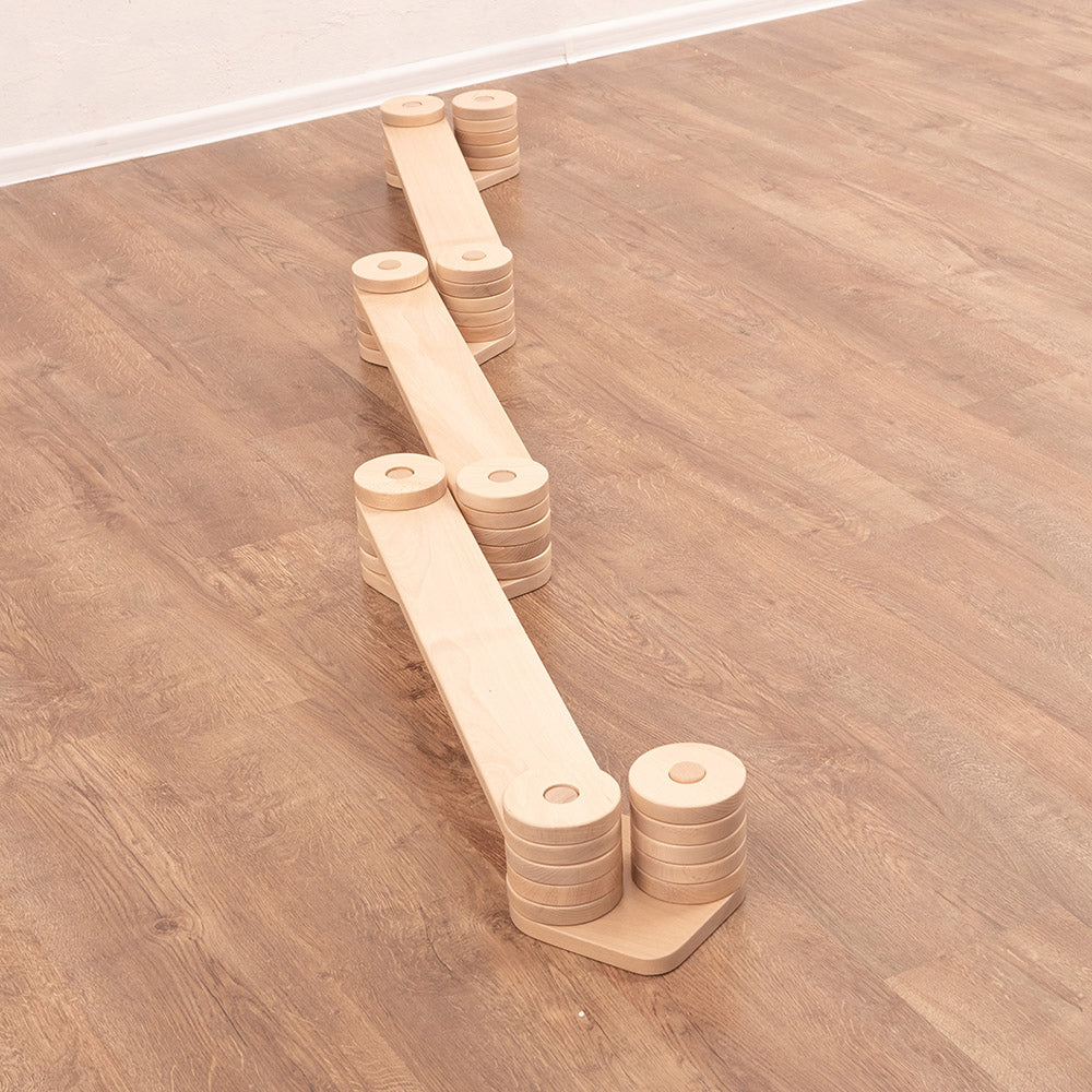 Wood and Hearts Eco-Friendly Wooden Balance Beam for Kids