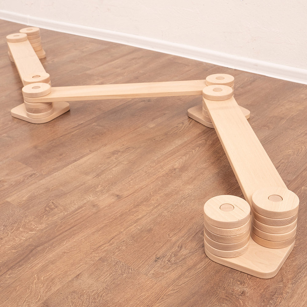 Wood and Hearts Eco-Friendly Wooden Balance Beam for Kids