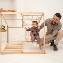 Load image into Gallery viewer, Wood and Hearts Eco-Friendly Natural Wooden Indoor Playground Toddler Jungle Gym
