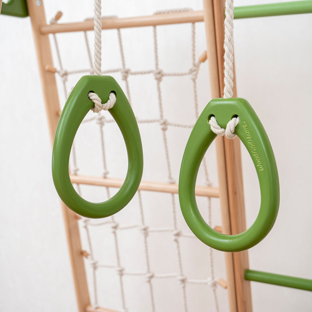 Wood and Hearts Eco-Friendly Natural Wooden Climbing Indoor Playground Jungle Gym