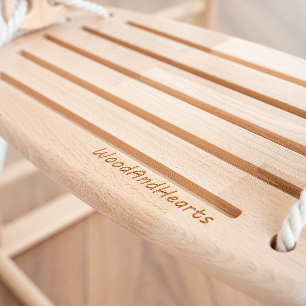 Wood and Hearts Eco-Friendly Natural Wooden Climbing Indoor Playground Jungle Gym