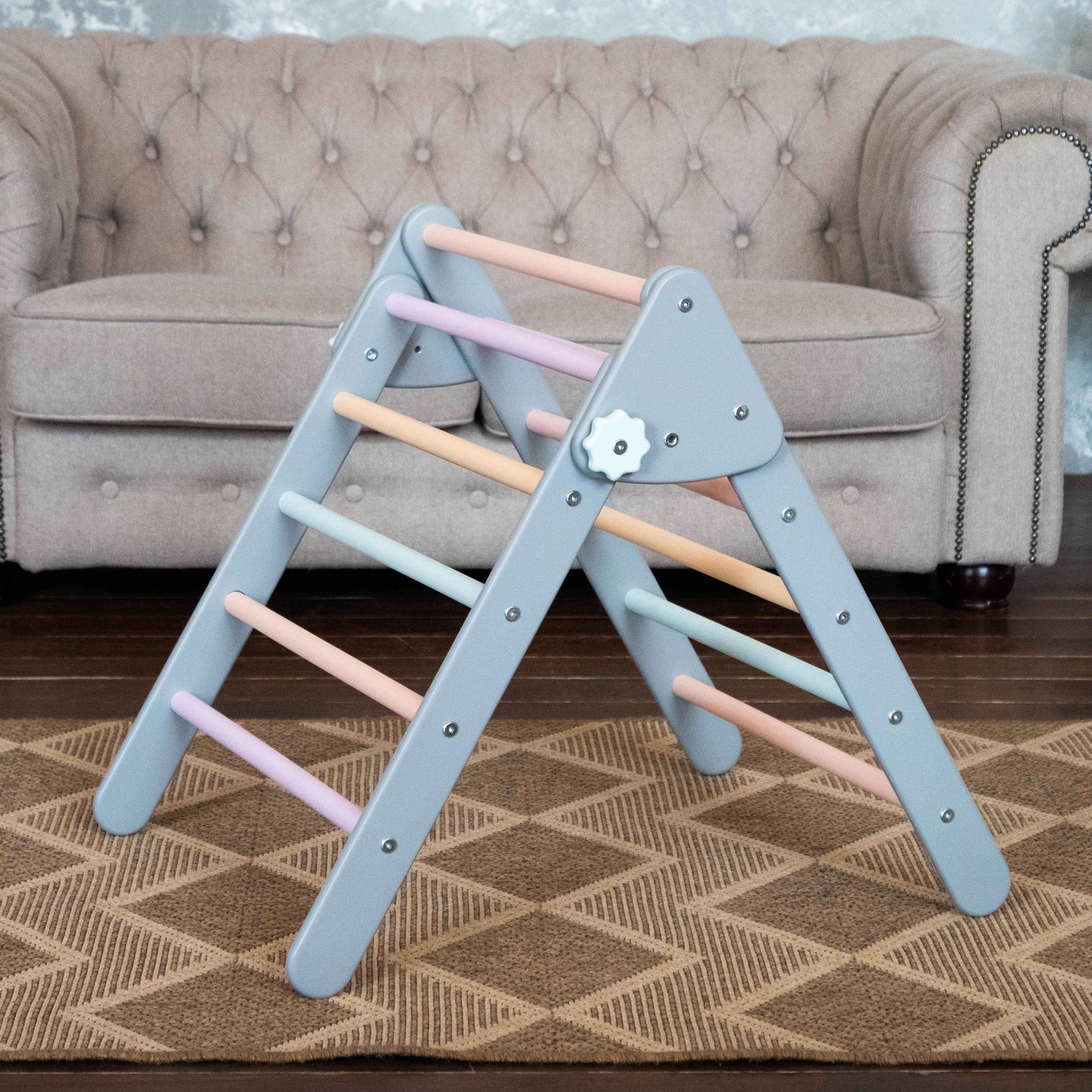 Wood and Hearts Eco-Friendly Wooden Montessori Foldable Pikler Triangle