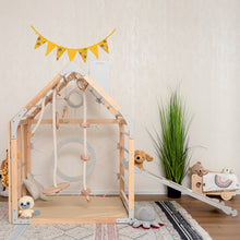 Load image into Gallery viewer, Wood and Heart Eco-Friendly Indoor Wooden Climbing Playhouse
