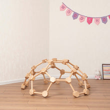 Load image into Gallery viewer, Wood and Hearts Eco-Friendly Natural Wooden Indoor Kids&#39; Climbing Dome
