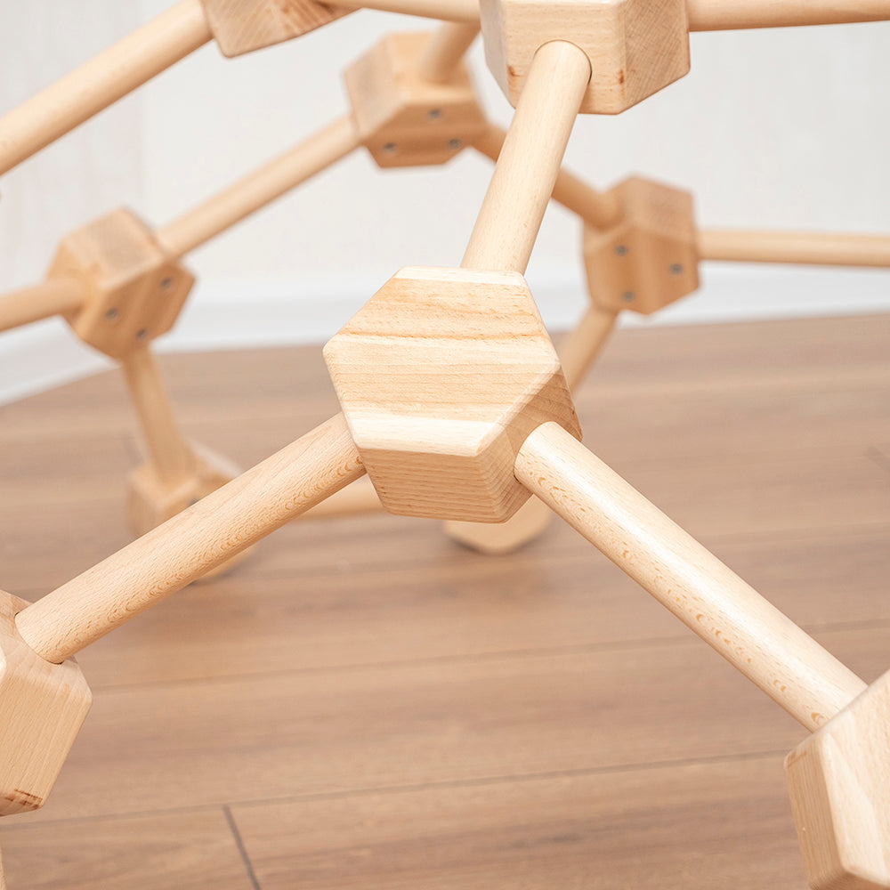 Wood and Hearts Eco-Friendly Natural Wooden Indoor Kids' Climbing Dome