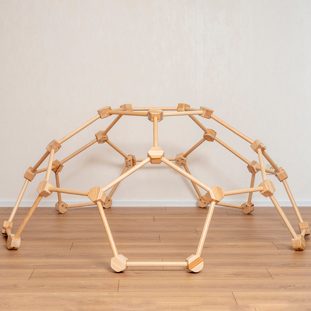 Wood and Hearts Eco-Friendly Natural Wooden Indoor Kids' Climbing Dome