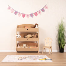 Load image into Gallery viewer, Wood and Hearts Eco-Friendly Natural Wooden Montessori Toy Storage Organizer
