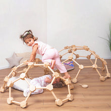 Load image into Gallery viewer, Wood and Hearts Eco-Friendly Natural Wooden Indoor Kids&#39; Climbing Dome
