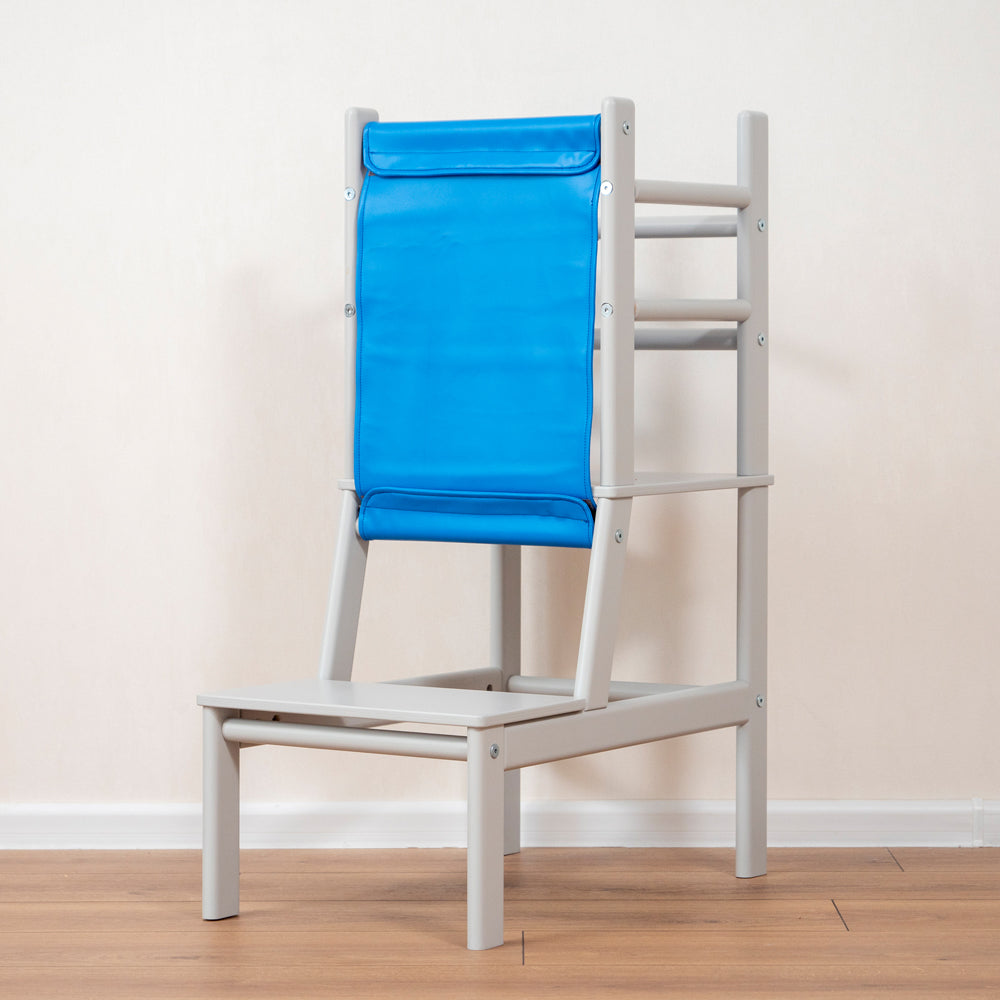 Wood and Hearts Eco-Friendly Natural Wooden Toddler Convertible Tower Step Stool