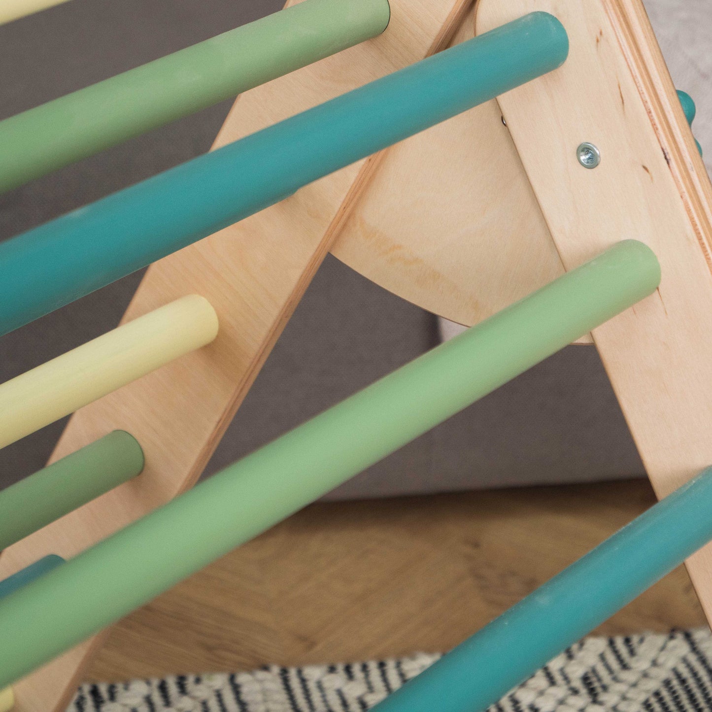 Wood and Hearts Eco-Friendly Wooden Montessori Foldable Pikler Triangle