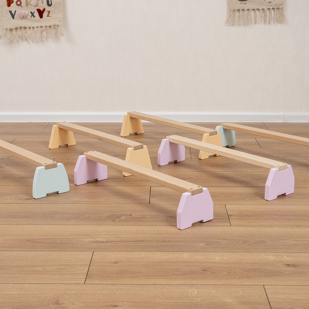 Wood and Hearts Sustainable Wooden Balance Beam Set
