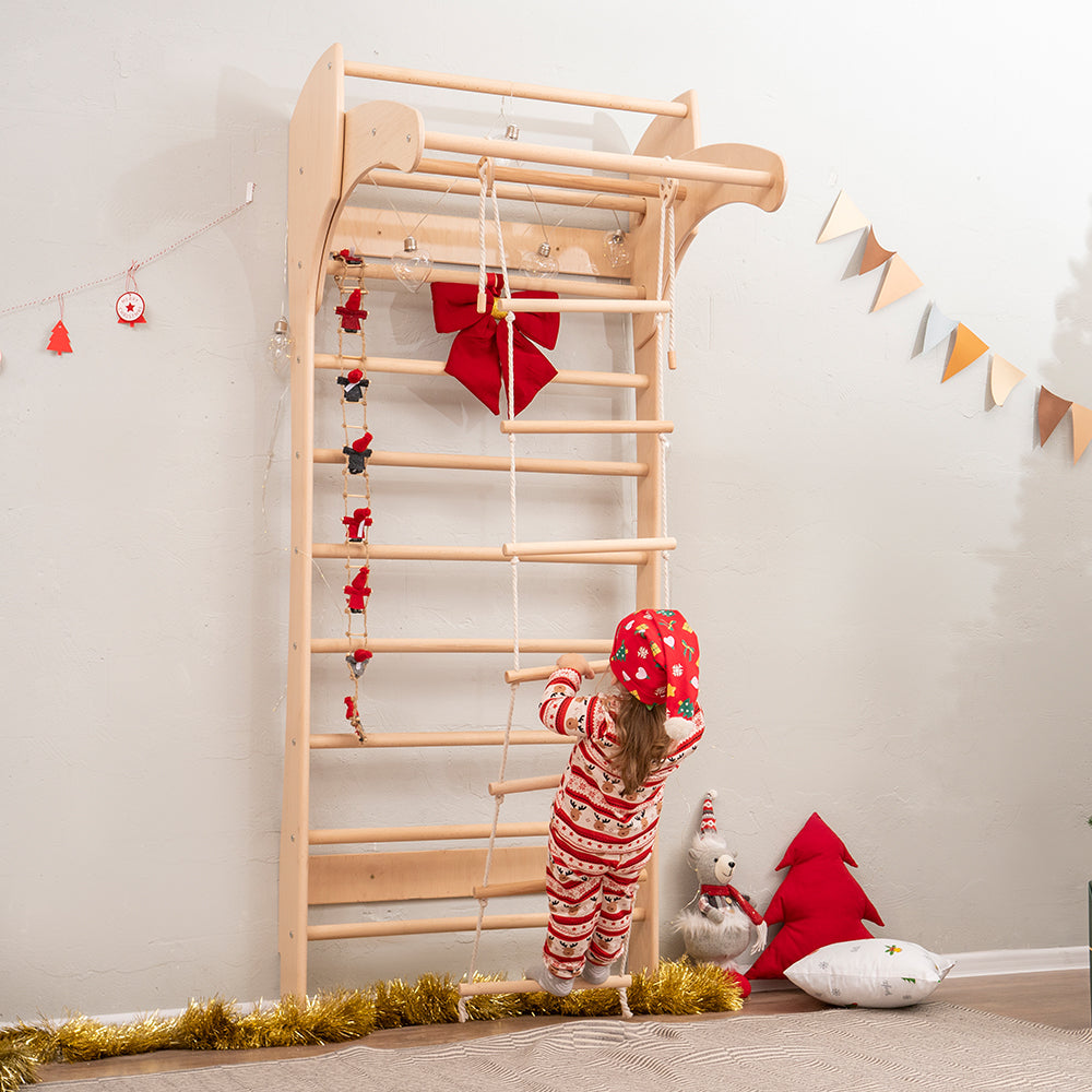 Wood and Hearts Eco-Friendly Wooden Kids' Swedish Wall