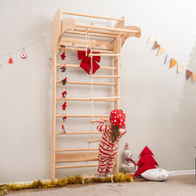 Load image into Gallery viewer, Wood and Hearts Eco-Friendly Wooden Kids&#39; Swedish Wall
