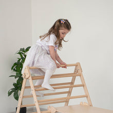 Load image into Gallery viewer, Wood and Hearts Eco-Friendly Wooden Montessori Foldable Pikler Triangle and Arch Climber Set
