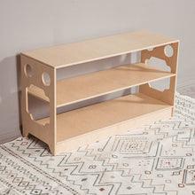 Load image into Gallery viewer, Wood and Hearts Eco-Friendly Wooden Kids&#39; Montessori Shelf
