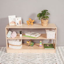 Load image into Gallery viewer, Wood and Hearts Eco-Friendly Wooden Kids&#39; Montessori Shelf
