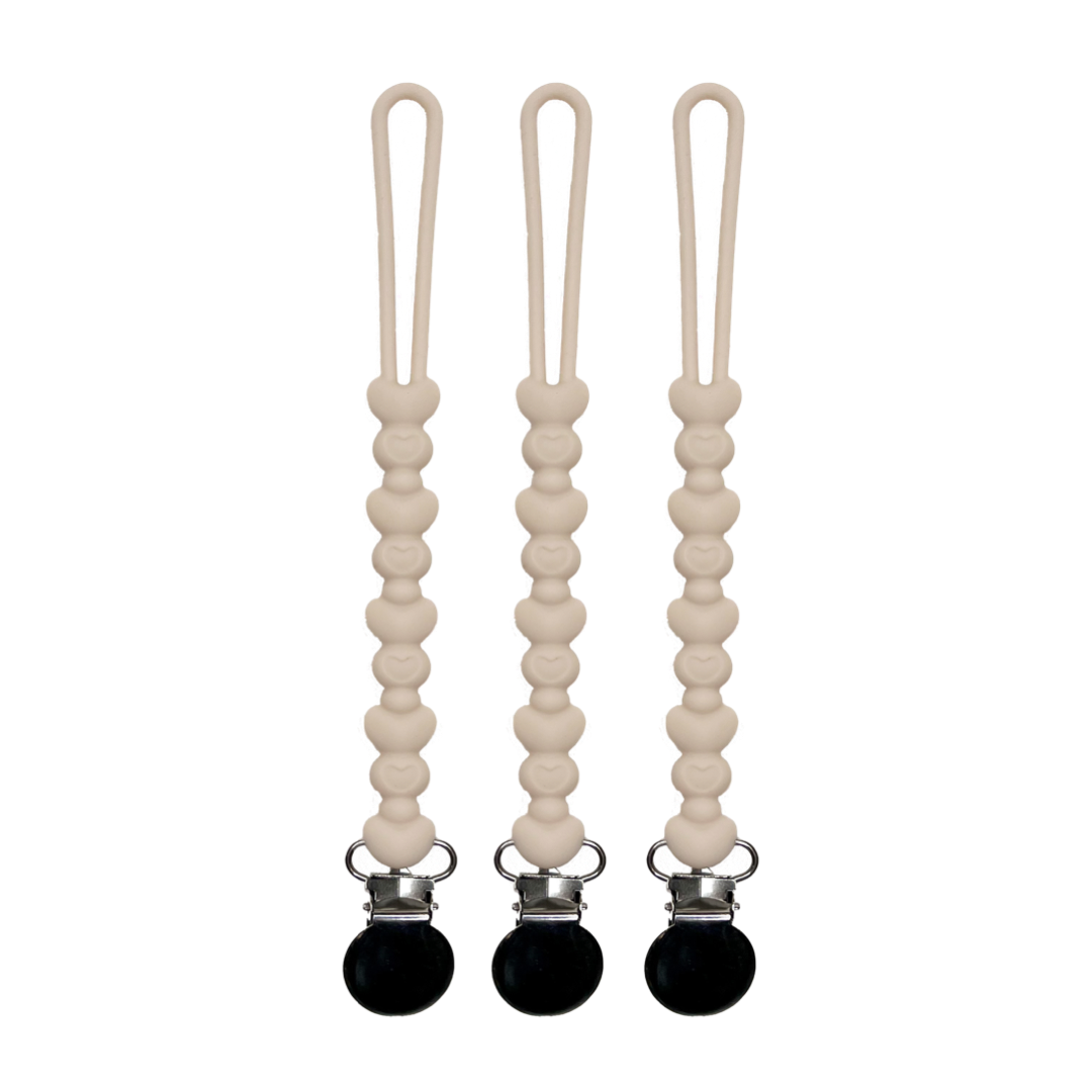 Calla and Friends Silicone Non-Toxic Love You More Pacifier & Teether Clip