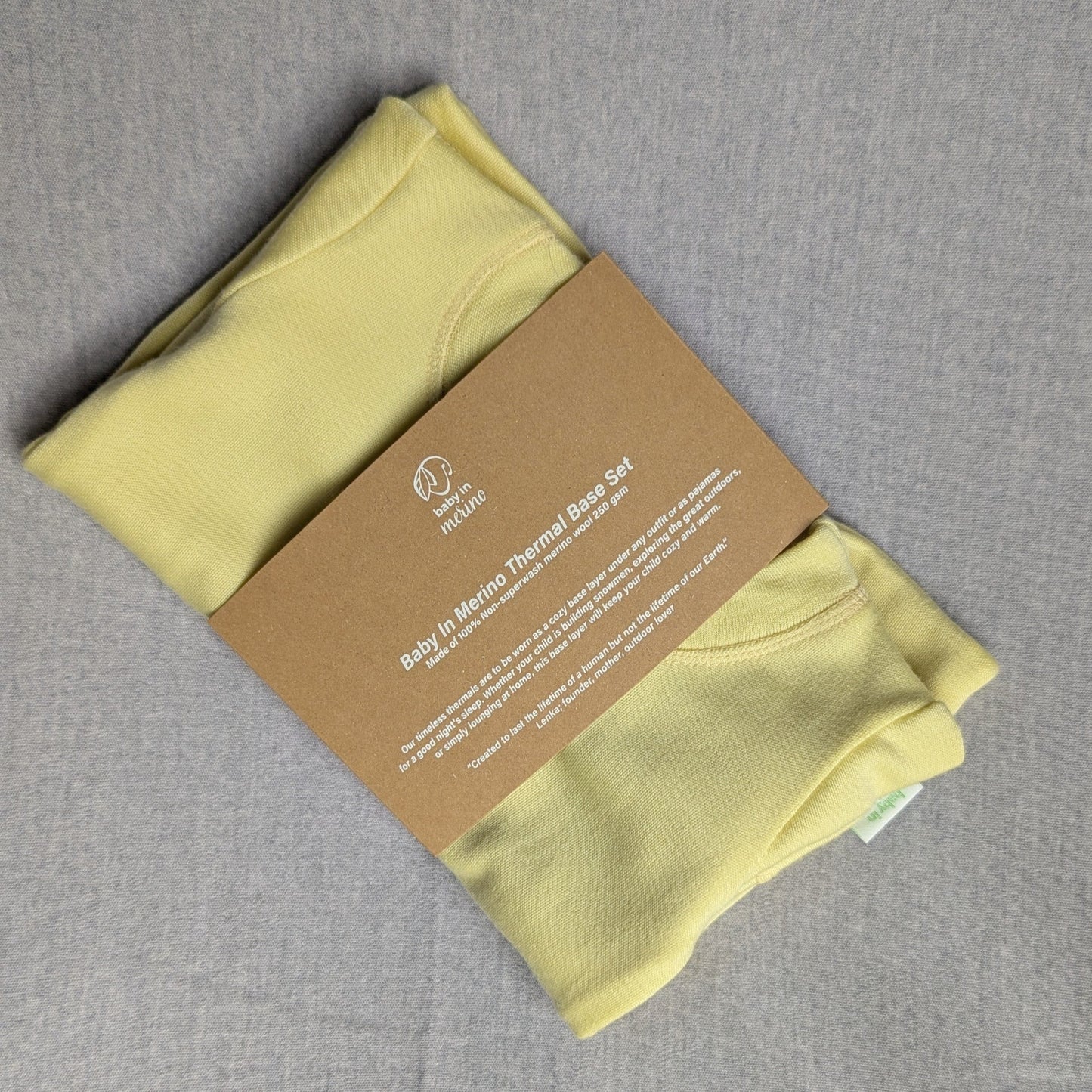Silk & Merino Thermal Base-layer Set - lemon