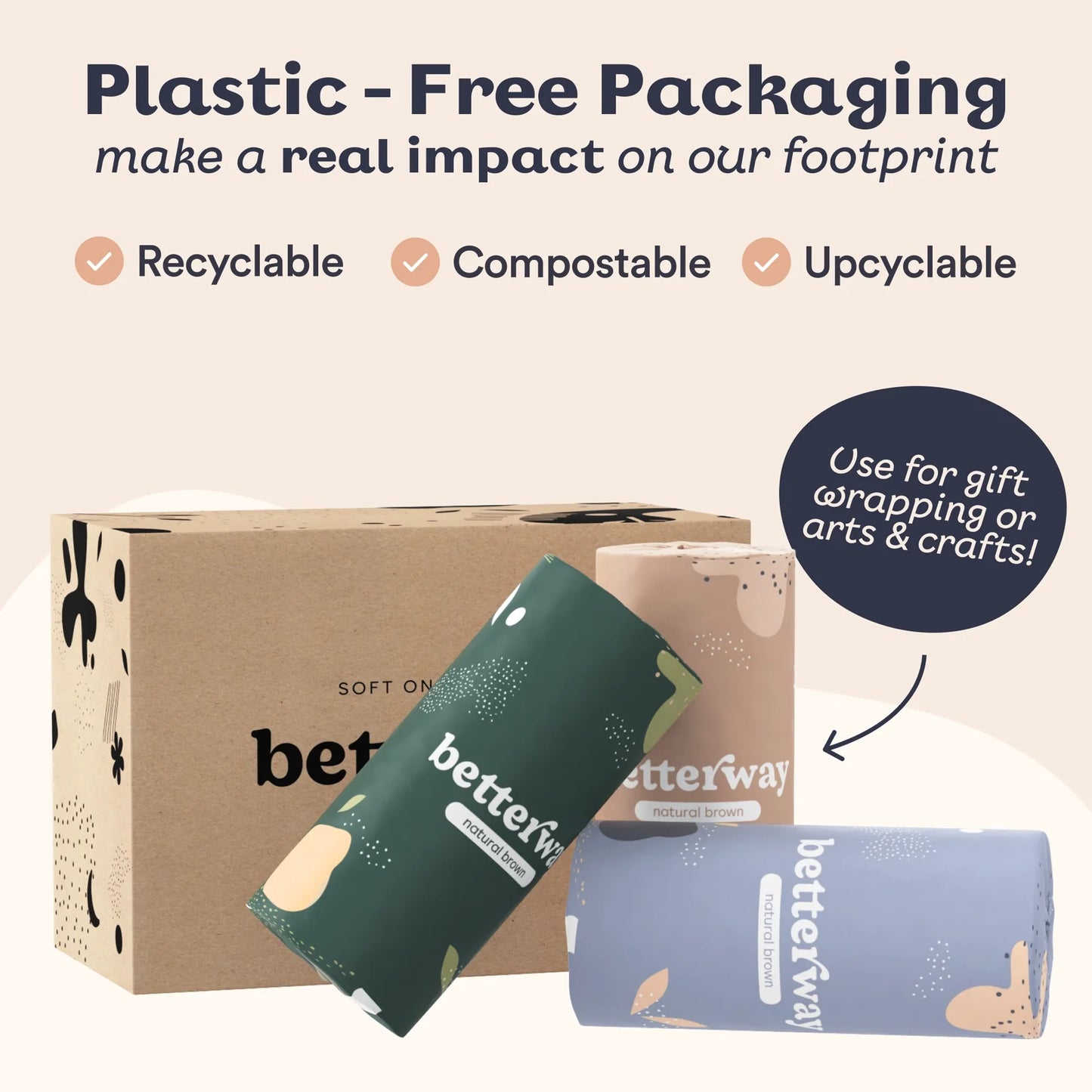 Natural Brown Bamboo Paper Towels (8 rolls)