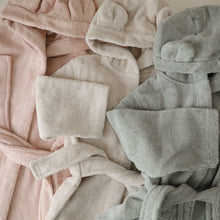 Load image into Gallery viewer, Mushie Organic Cotton Bear Bath Robe for Toddlers and Little Kids
