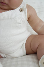 Load image into Gallery viewer, Luna + Luca Novelty Knit Romper - White
