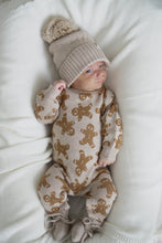 Load image into Gallery viewer, Luna + Luca Organic Cotton Gingerbread Baby Jumpsuit
