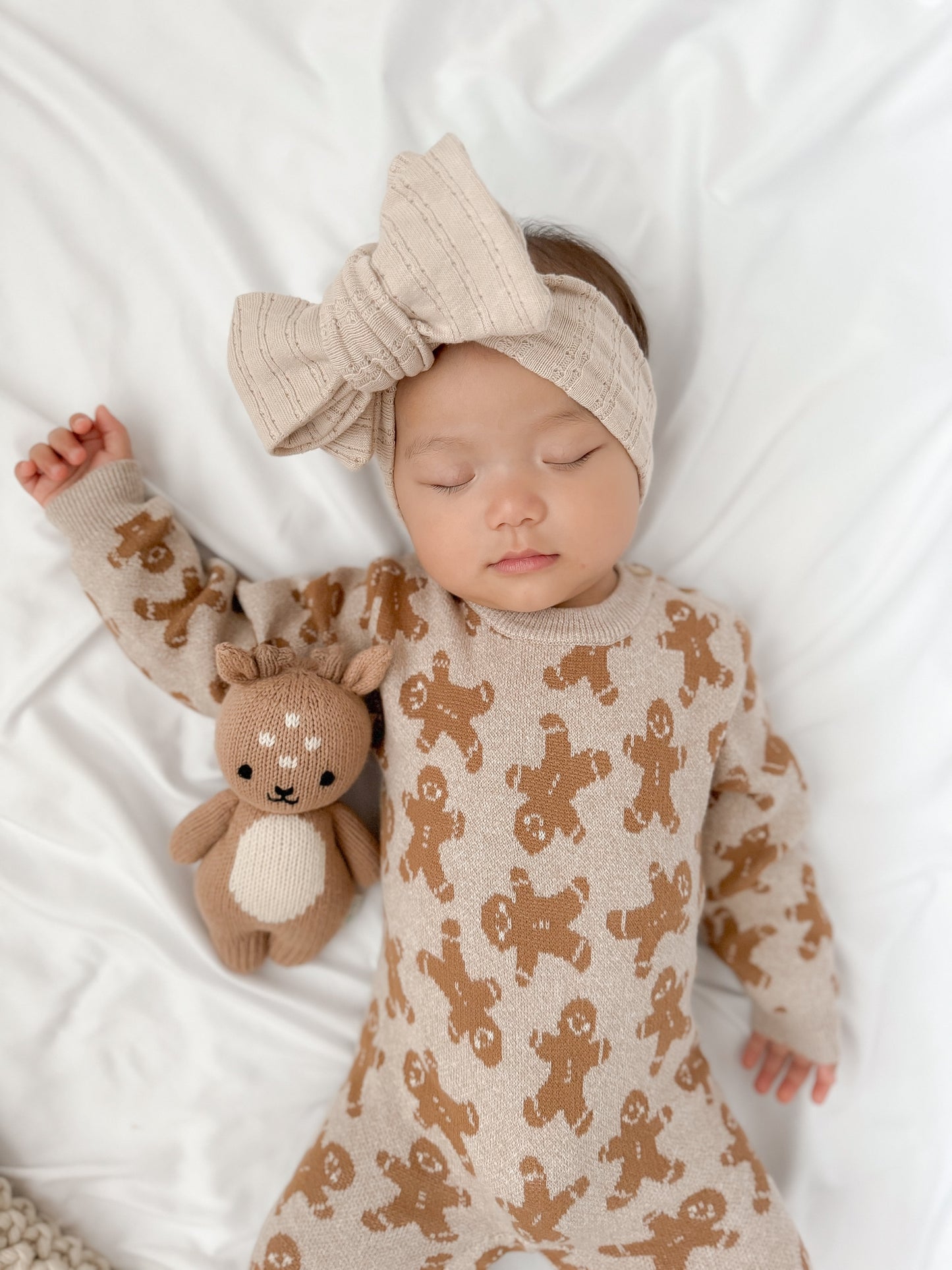 Luna + Luca Organic Cotton Gingerbread Baby Jumpsuit