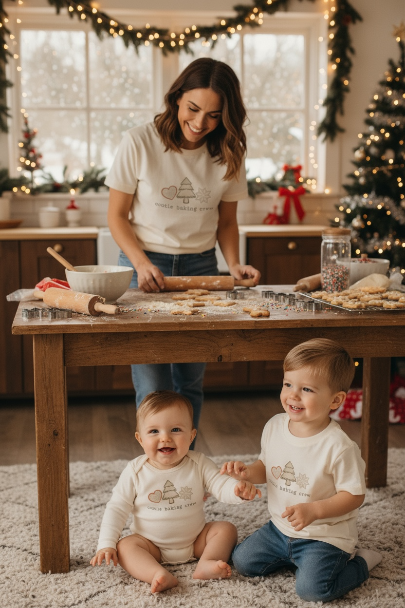 Cookie Baking Crew Organic Cotton Baby Bodysuit – Long Sleeve, 0–24M