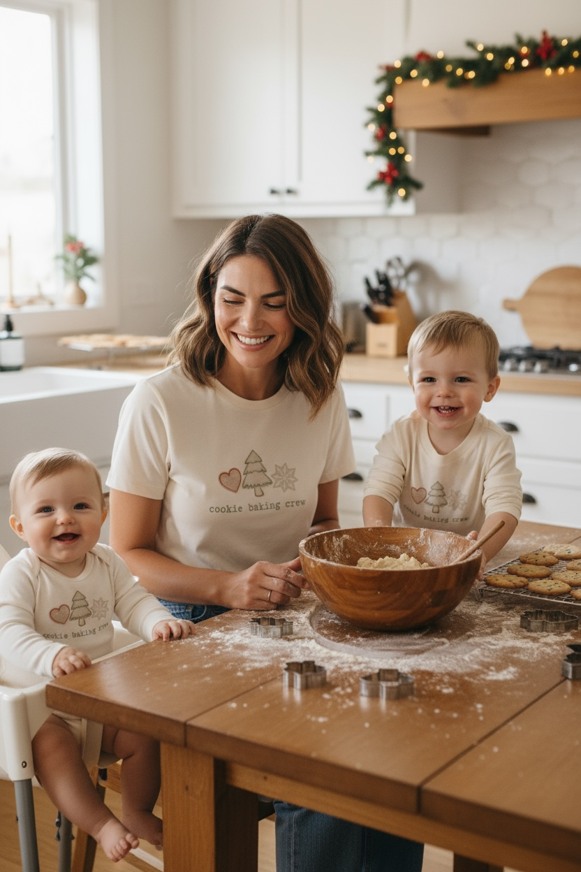 Cookie Baking Crew Organic Cotton Baby Bodysuit – Long Sleeve, 0–24M