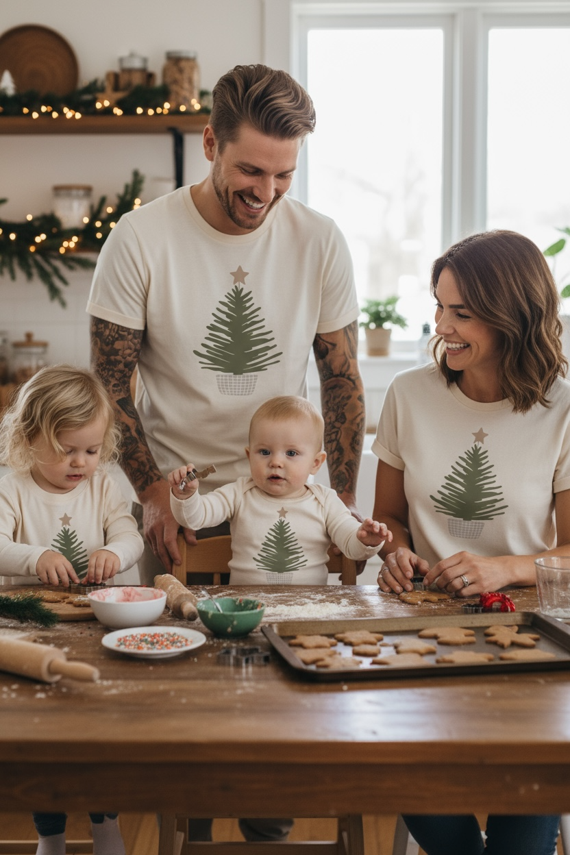 Holiday Tree Organic Cotton Kids T-Shirt – Long Sleeve, 2T–10Y