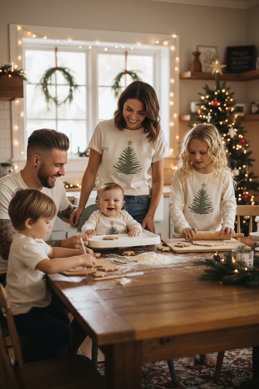 Holiday Tree Organic Cotton Kids T-Shirt – Long Sleeve, 2T–10Y