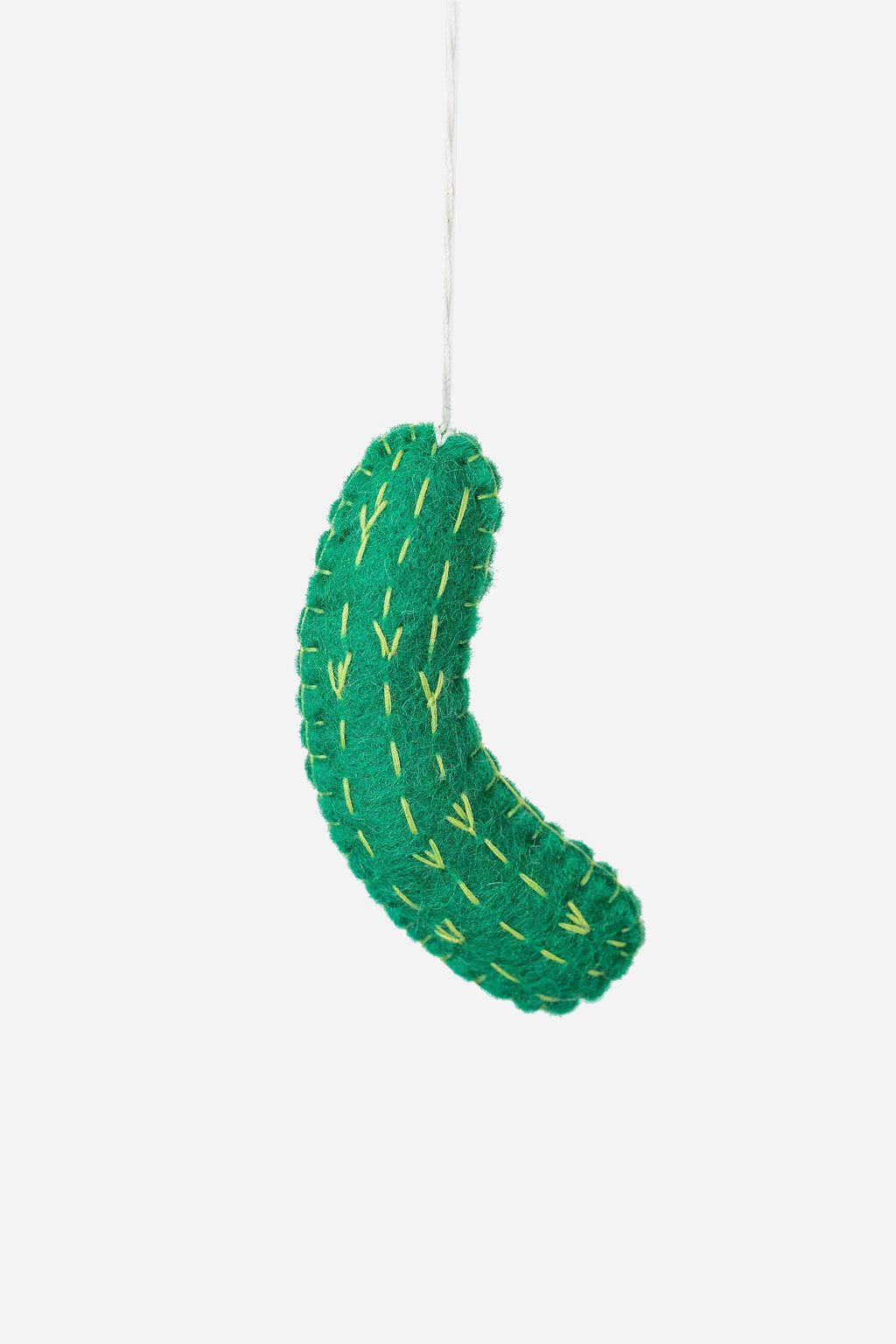 Pickle Ornament – Handmade Wool Felt Holiday Decor