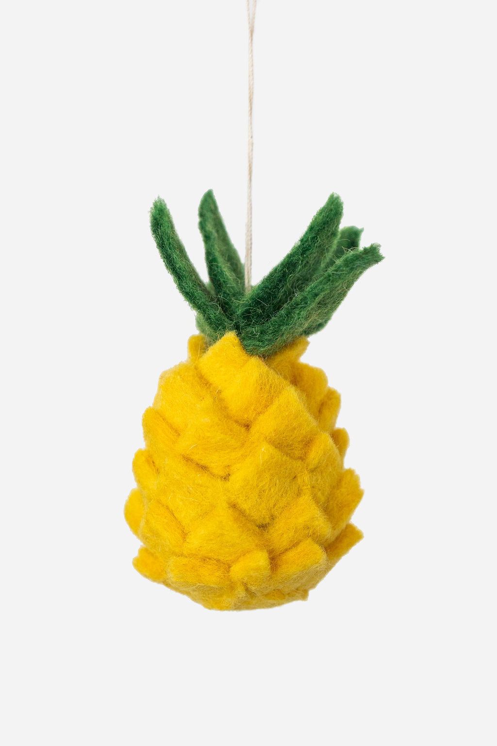 Pineapple Ornament – Handmade Wool Felt Holiday Decor