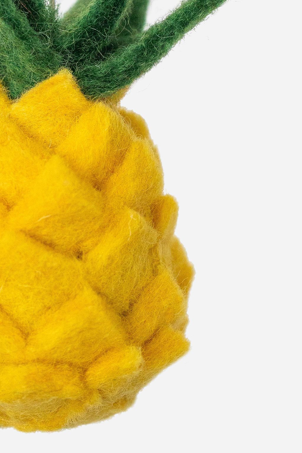 Pineapple Ornament – Handmade Wool Felt Holiday Decor