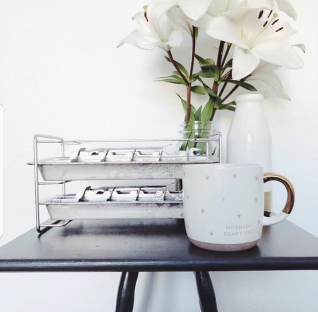 Stainless Steel Ice Cube Trays with Easy Release Handle, 2 Pack with Rack