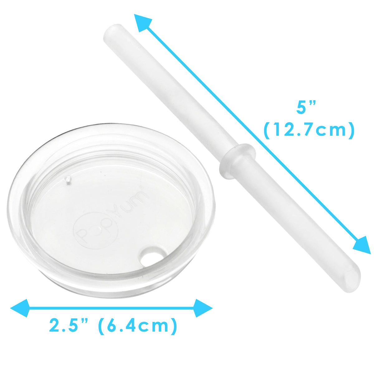 PopYum Replacement Straw & Clear Lid for Silicone Training Cups