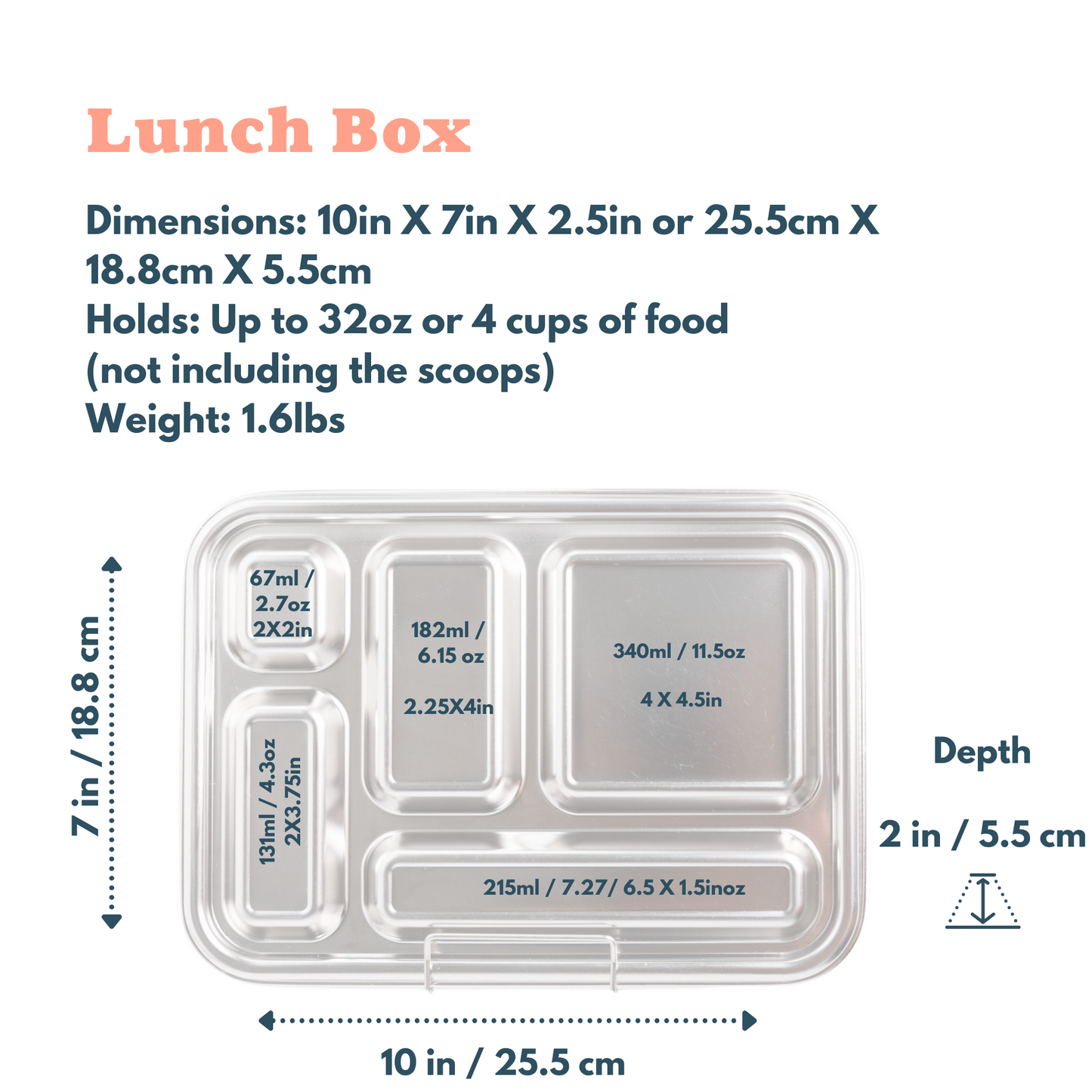 The Good Kiind Stainless Steel The Explorer™ Bento Lunch Box