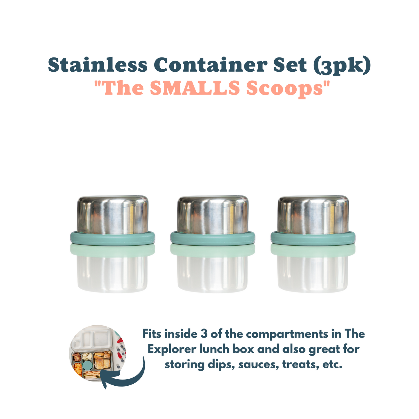 The Good Kiind Stainless Steel Small Round Container (single)