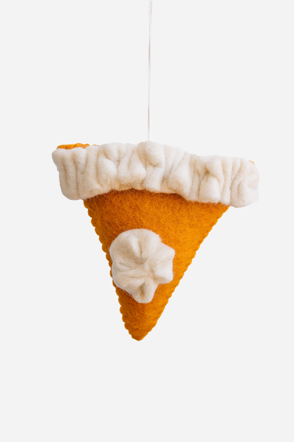 Pumpkin Pie Ornament – Handmade Wool Felt Holiday Decor
