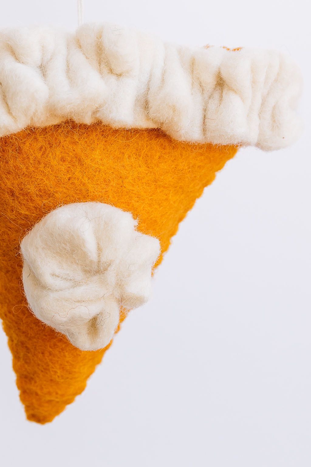 Pumpkin Pie Ornament – Handmade Wool Felt Holiday Decor