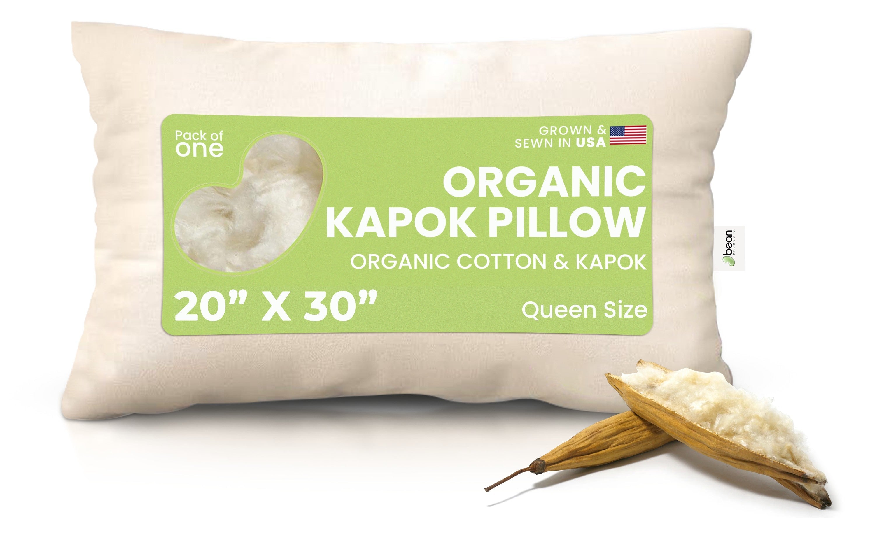 Bean Products Kapok Sleep Bed Pillows - Thumbnail 2