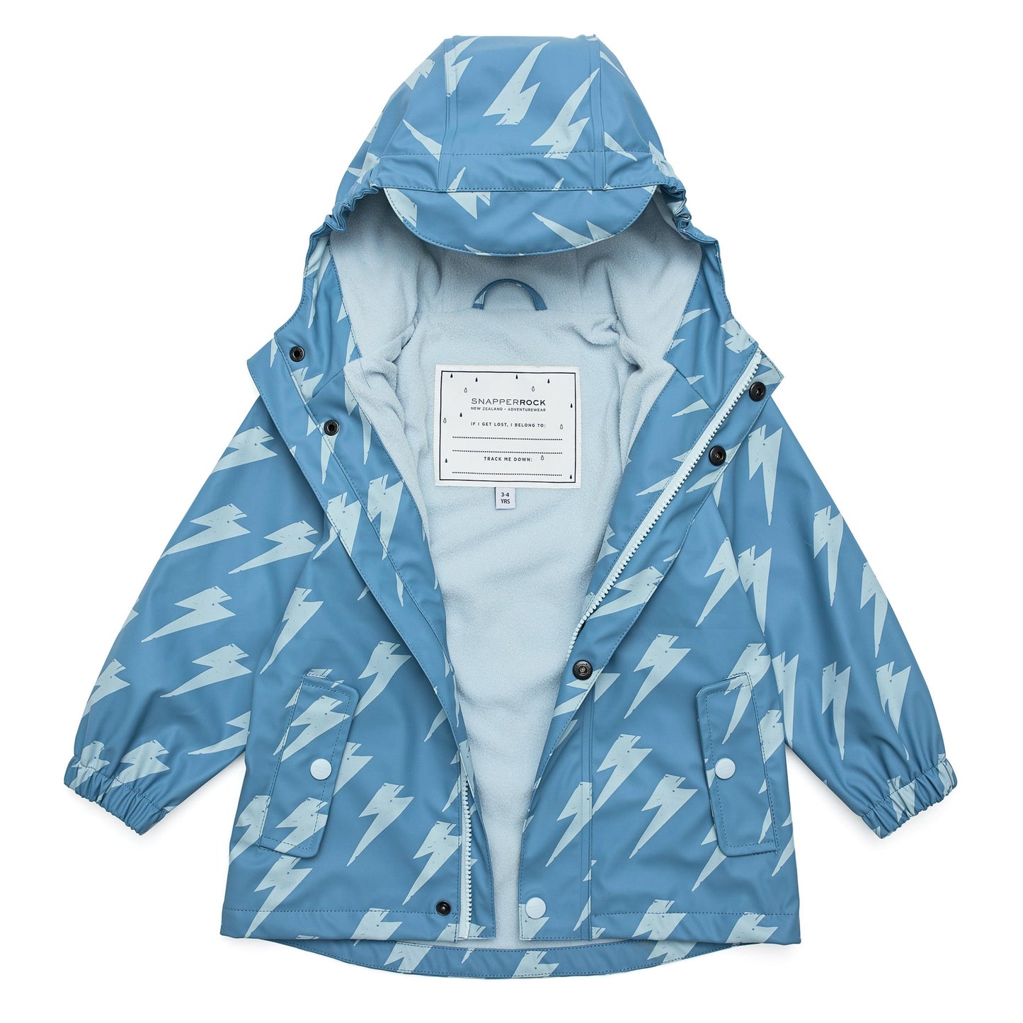 Snapper Rock Lightning Bolt Sustainable Recycled Waterproof Raincoat