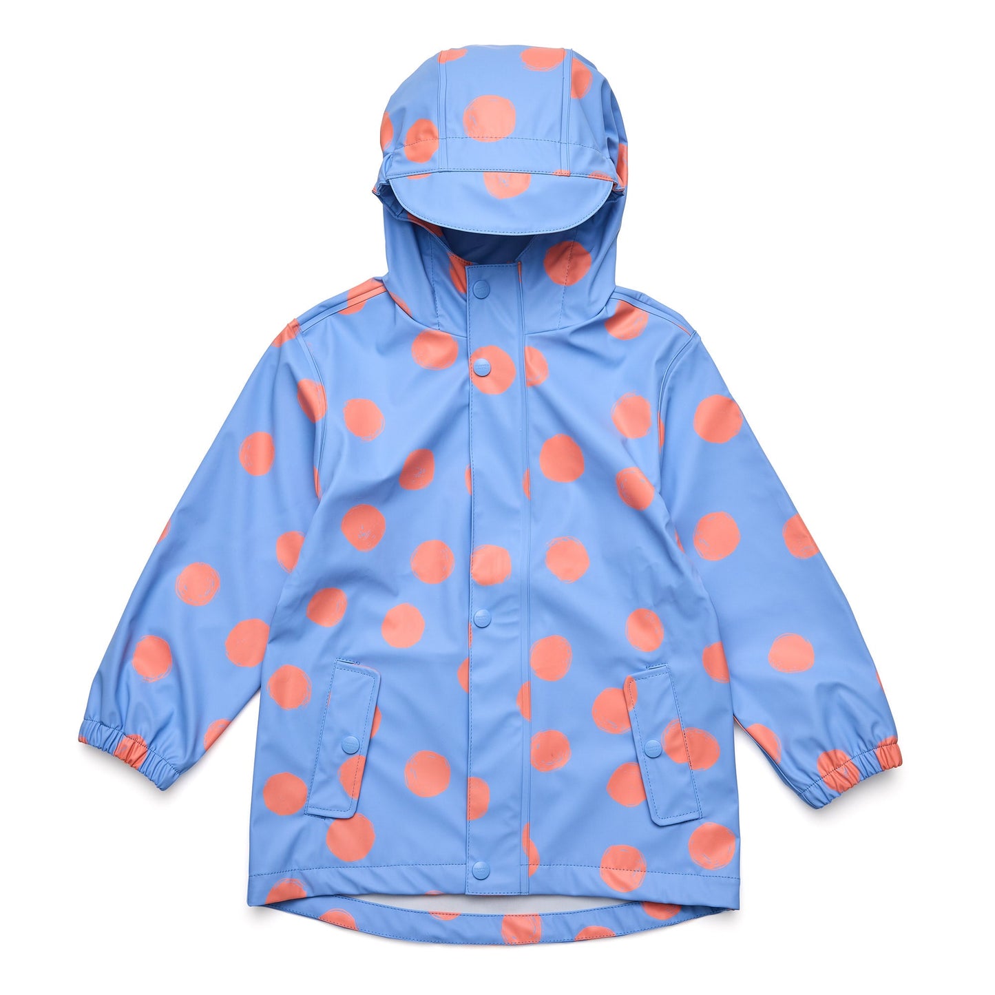 Snapper Rock Cornflower Polka Dot Recycled Waterproof Raincoat