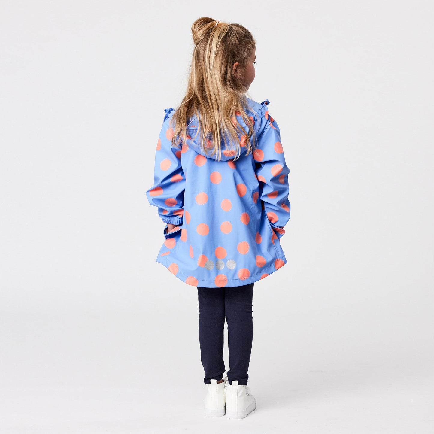 Snapper Rock Cornflower Polka Dot Recycled Waterproof Raincoat