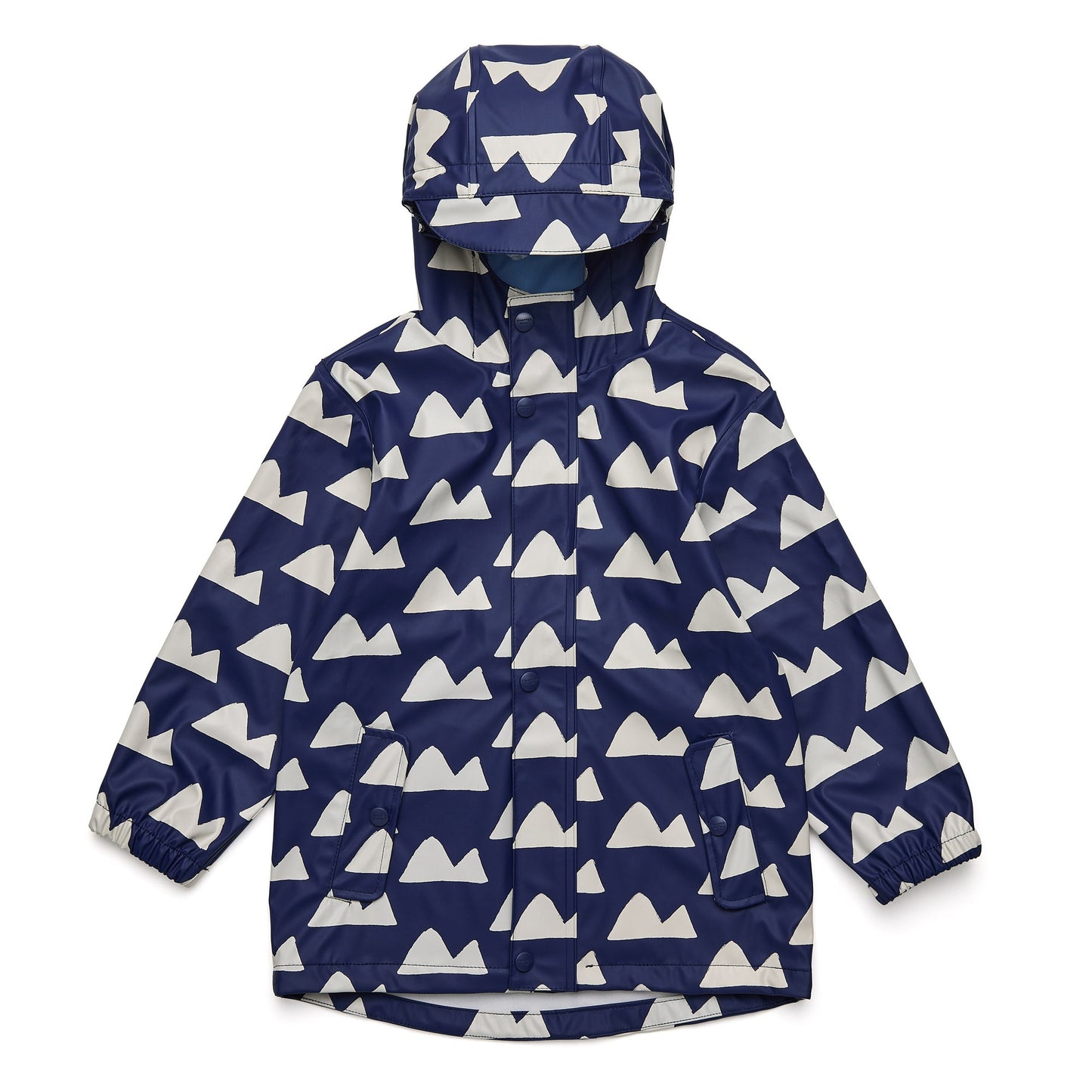 Snapper Rock Navy Peak to Peak Sustainable Recycled Waterproof Raincoat for Kids